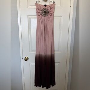 Sky Clothing Pink and Brown Maxi Dress XS